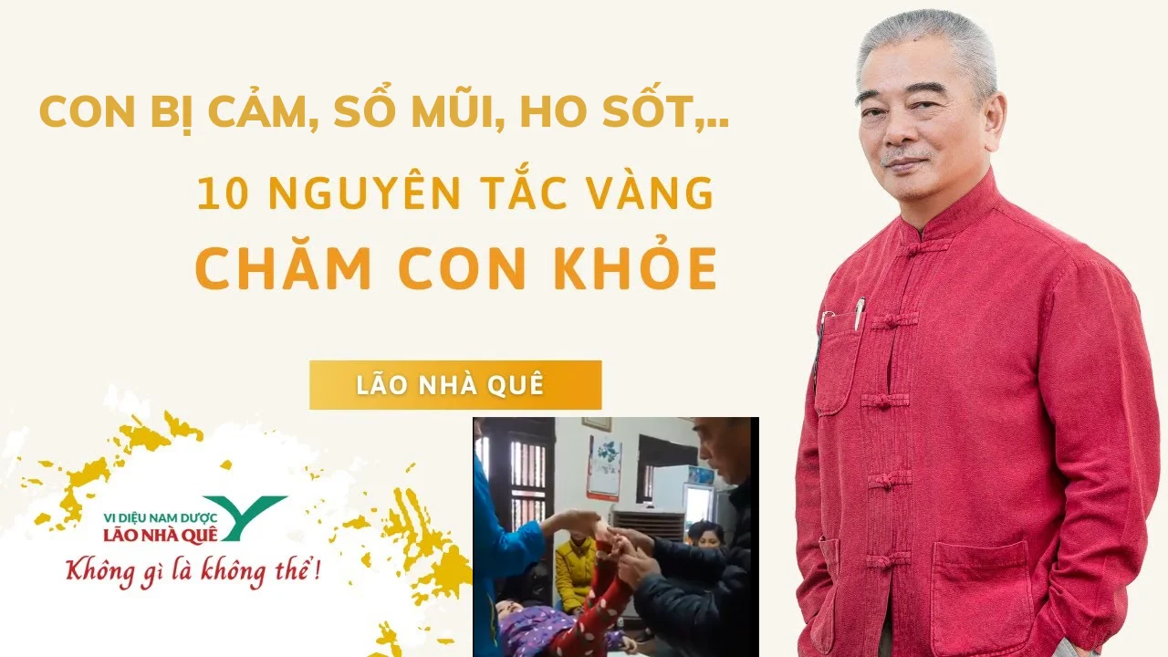 CON BỊ CẢM, SỔ MŨI, HO, SỐT